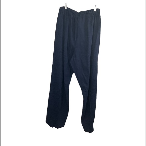 New Jessica London Navy Blue Linen Blend Drawstring Pants Plus Size 22 Tall - Picture 7 of 15